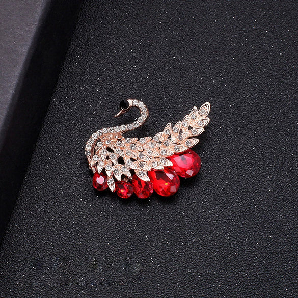 Wholesale Alloy Deer Brooch With Flower Pattern Electroplated For Women's Jewelry Accessories