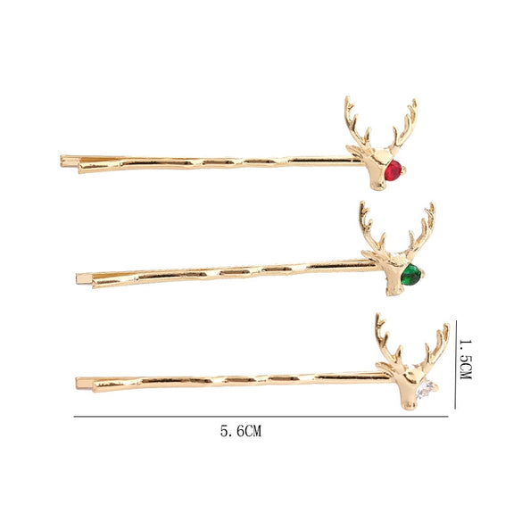 Wholesale Alloy Deer Head Hairpin Hair Accessories For Women With Electroplating Process And Minimalist Animal Style