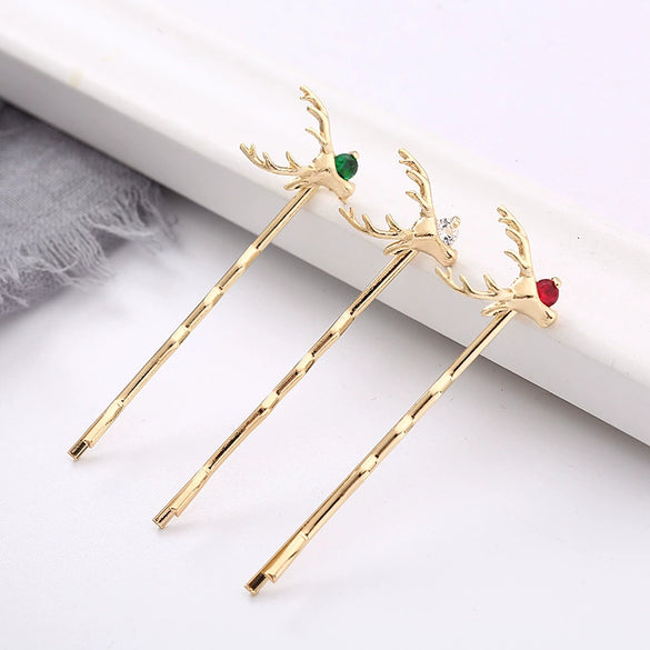 Wholesale Alloy Deer Head Hairpin Hair Accessories For Women With Electroplating Process And Minimalist Animal Style
