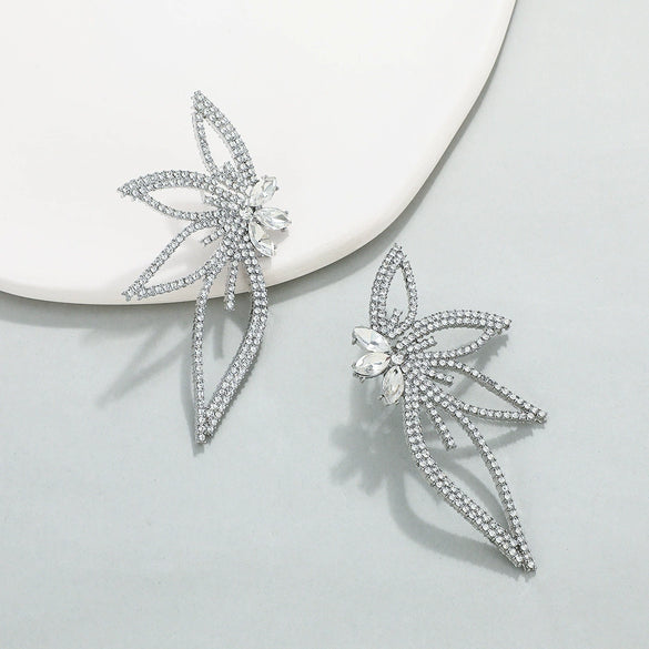 Wholesale Alloy Diamond Animals And Flowers Earrings For Women