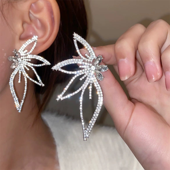 Wholesale Alloy Diamond Animals And Flowers Earrings For Women