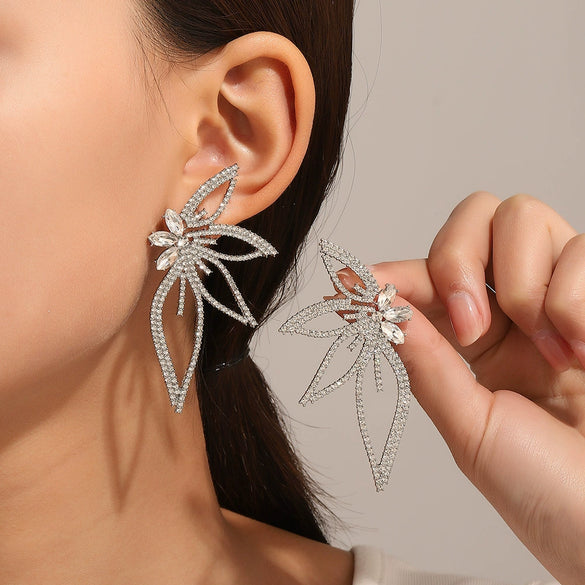 Wholesale Alloy Diamond Animals And Flowers Earrings For Women