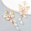 Wholesale Alloy Diamond Animals Zodiac Style Long Tassel Earrings For Women
