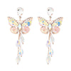 Wholesale Alloy Diamond Animals Zodiac Style Long Tassel Earrings For Women