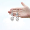 Wholesale Alloy Diamond Earrings Exaggerated Retro Style Electroplated For Women