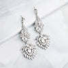 Wholesale Alloy Diamond Earrings Exaggerated Retro Style Electroplated For Women