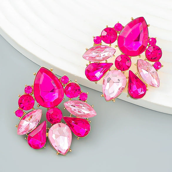 Wholesale Alloy Diamond Geometric Earrings For Women