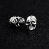 Wholesale Alloy Diamondencrusted Geometric Skull Earrings