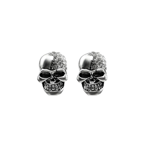 Wholesale Alloy Diamondencrusted Geometric Skull Earrings