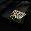 Wholesale Alloy Diamondencrusted Vintage Bow Brooch With Electroplating For Women's Clothing Accessories