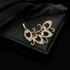 Wholesale Alloy Diamondencrusted Vintage Bow Brooch With Electroplating For Women's Clothing Accessories