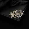 Wholesale Alloy Diamondencrusted Vintage Bow Brooch With Electroplating For Women's Clothing Accessories