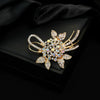 Wholesale Alloy Diamondencrusted Vintage Bow Brooch With Electroplating For Women's Clothing Accessories