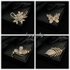 Wholesale Alloy Diamondencrusted Vintage Bow Brooch With Electroplating For Women's Clothing Accessories