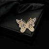 Wholesale Alloy Diamondencrusted Vintage Bow Brooch With Electroplating For Women's Clothing Accessories