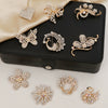Wholesale Alloy Diamondencrusted Vintage Bow Brooch With Electroplating For Women's Clothing Accessories