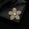 Wholesale Alloy Diamondencrusted Vintage Bow Brooch With Electroplating For Women's Clothing Accessories