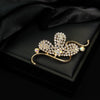 Wholesale Alloy Diamondencrusted Vintage Bow Brooch With Electroplating For Women's Clothing Accessories