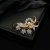 Wholesale Alloy Diamondencrusted Vintage Bow Brooch With Electroplating For Women's Clothing Accessories