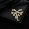 Wholesale Alloy Diamondencrusted Vintage Bow Brooch With Electroplating For Women's Clothing Accessories