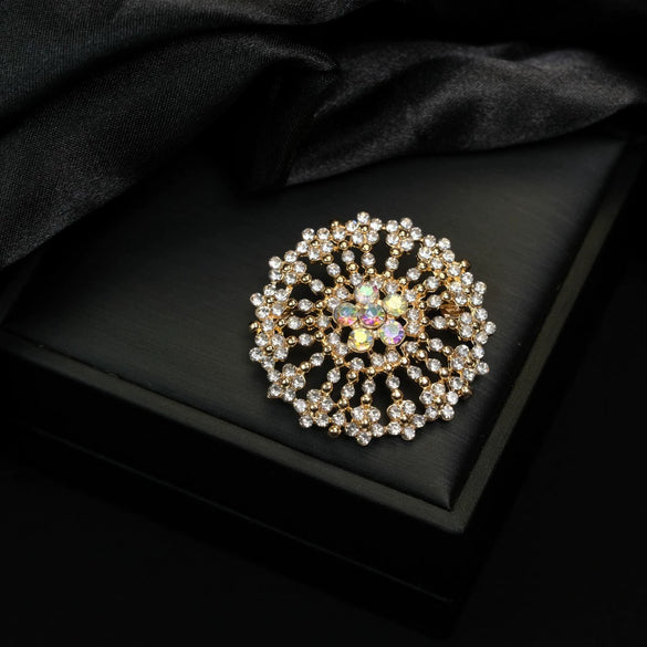 Wholesale Alloy Diamondencrusted Vintage Bow Brooch With Electroplating For Women's Clothing Accessories