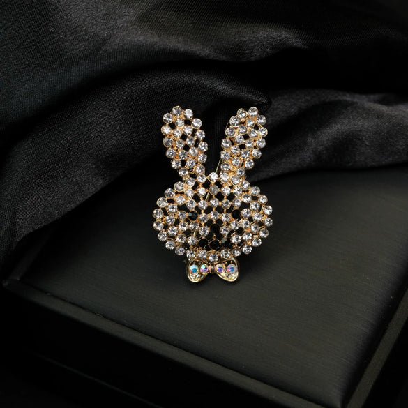 Wholesale Alloy Diamondencrusted Vintage Bow Brooch With Electroplating For Women's Clothing Accessories