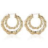 Wholesale Alloy Double Geometric Punk Style Women's Earrings With Electroplating Treatment