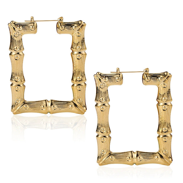 Wholesale Alloy Double Geometric Punk Style Women's Earrings With Electroplating Treatment