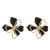 Wholesale Alloy Doublelayer Flower Petal Electroplated Women's Earrings Simple Style