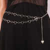 Wholesale Alloy Doublelayer Hollow Peach Heart Waist Chain Jewelry For Female As Dress Decorative Belt