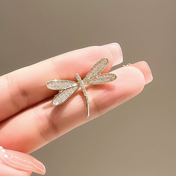 Wholesale Alloy Dragonfly Brooch For Women With Electroplating Treatment