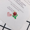 Wholesale Alloy Dripping Oil Butterfly Hollow Flower Three Dimensional Rose Earrings Jewelry Accessories