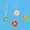 Wholesale Alloy Dripping Oil Daisy Pendant Accessories Cartoon Plants Flowers Style
