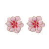 Wholesale Alloy Dripping Oil Flower Earrings For Women