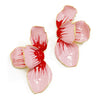 Wholesale Alloy Dripping Oil Flower Pattern Exaggerated Women's Earrings Sweet Style