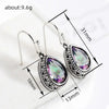 Wholesale Alloy Drop Shape Exotic Natural Style Women's Colorful Inlay Glass Earrings Jewelry