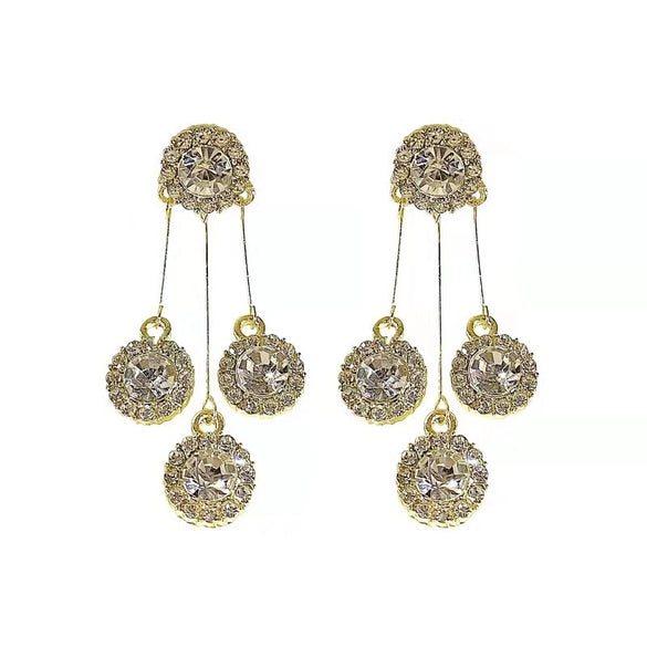 Wholesale Alloy Dropshaped Geometric Women's Long Tassel Earrings