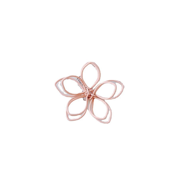 Wholesale Alloy Ear Jewelry Accessories With Color Petals Double Hollow Flowers And Baking Paint