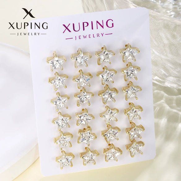 Wholesale Alloy Earrings Minimalist Style With Heart And Star Shapes Electroplated For Women