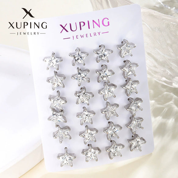 Wholesale Alloy Earrings Minimalist Style With Heart And Star Shapes Electroplated For Women