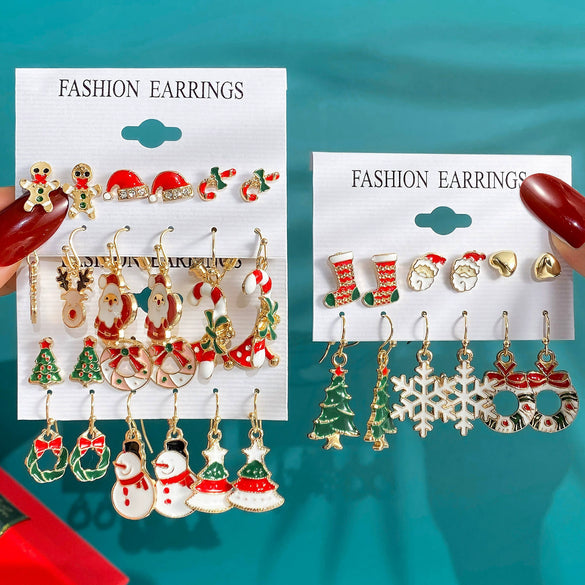 Wholesale Alloy Earrings With Cartoon Characters Dripping Oil Design For Women Festival Elements Style