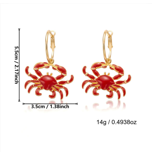 Wholesale Alloy Electroplated Animal Patterned Earrings For Women With Vacation Style