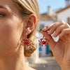 Wholesale Alloy Electroplated Animal Patterned Earrings For Women With Vacation Style