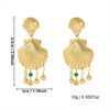 Wholesale Alloy Electroplated Animal Zodiac Starfish Shell Pendant Earrings For Women