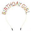 Wholesale Alloy Electroplated Fashion Rhinestone Letters Headband Headwear For Female