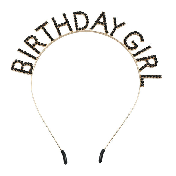 Wholesale Alloy Electroplated Fashion Rhinestone Letters Headband Headwear For Female