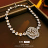 Wholesale Alloy Electroplated Flower Geometric Tassel Earrings For Women Light Luxury And High Sense Style
