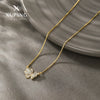 Wholesale Alloy Electroplated Geometric Butterfly Sweet Style Necklace With Box Chain