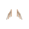 Wholesale Alloy Electroplated Geometric Line Micropaved Zircon Women's Earrings