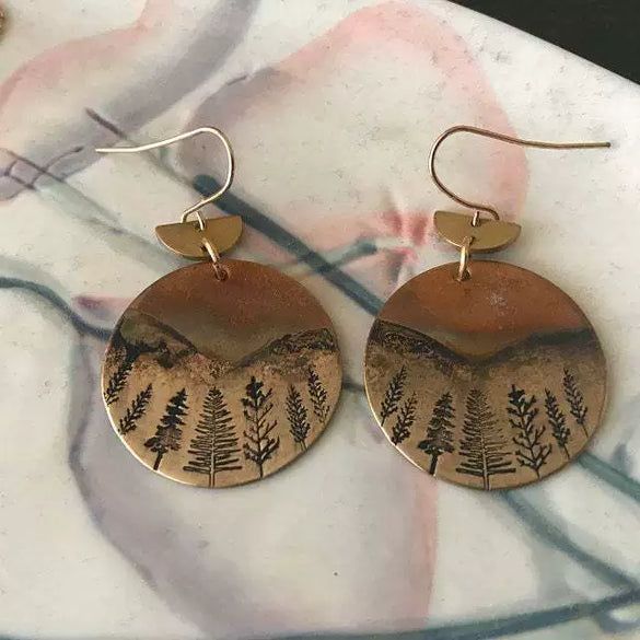 Wholesale Alloy Electroplated Geometric Moon Stars Tree Earrings For Women